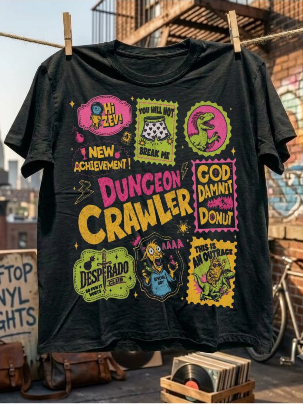 Dungeon Crawler T-shirt, Donut Tee, SciFi Book Fan Apparel